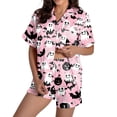 thumbnail image 1 of Muxikeji Clothes Women Halloween Pajamas Short,Comfortable Women Pajama Sets for Halloween Stylish Round Neck Design With Decorative Pattern for Fall and Winter Pjs, 1 of 7