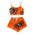 thumbnail image 1 of Muxikeji Clothes Womens Halloween Pajama Set,Women'S Hand Print Camisole Top and Shorts Loungewear Set, 1 of 3