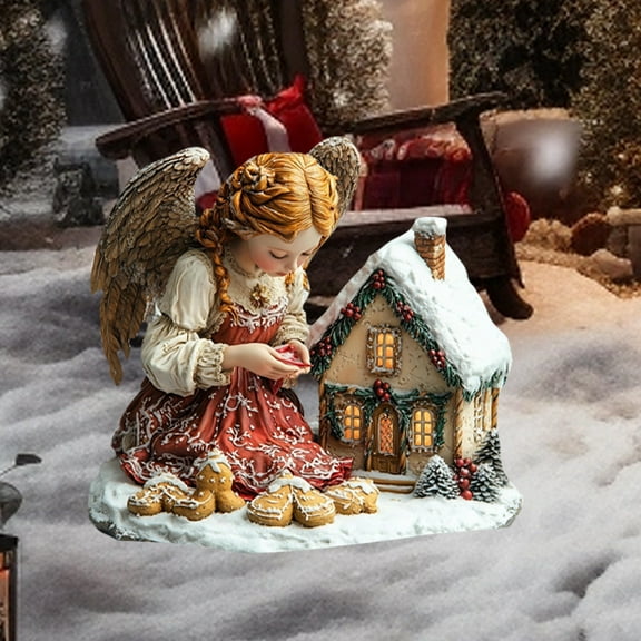 Muyan Christmas Girl Yard Stake - PVC, All - Weather - for Garden, Porch Decor, Festive & Detailed