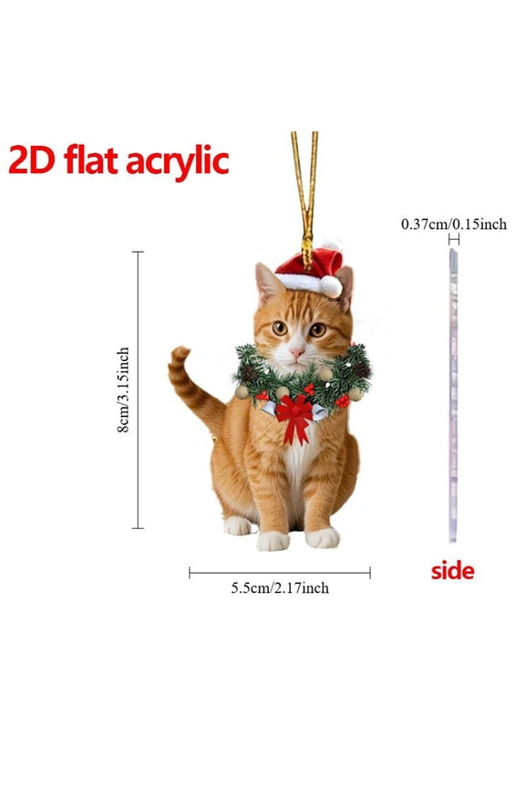 Christmass - Style Garland Pendant - Acrylic, 3.2 in - Unique, Durable - for Tree & Home Decor, Great Gift