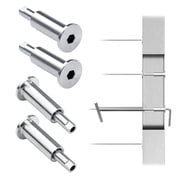 Muzata 20Pack Invisible Cable Railing Kit for 1/8" Wire Rope Upgraded Hand Swage Tensioner T316 Stainless Steel Cable Railing Hardware Compeletly Hidden for 2"x2" Metal Deck Post CB40
