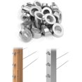thumbnail image 1 of Muzata 20Pack T316 Stainless Steel Cable Railing Kit Angle Beveled Washer 25 30 35 Degrees for Deck Stair Railing System Wood Metal Post CR60, 1 of 5
