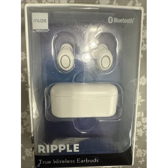Muze By Vivitar Ripple True Wireless Earbuds With Charging Case - White