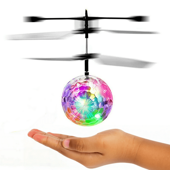 Muzhda LED Flying Ball Toy Hand-Sensing and Remote Control Drone