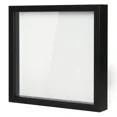 thumbnail image 1 of Muzilife 10x10 inch Shadow Box Picture Frame with Linen Board Deep Wood Glass Display Case, Black, 1 of 6