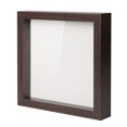 thumbnail image 1 of Muzilife 10x10 inch Shadow Box Picture Frame with Linen Board Deep Wood Glass Display Case, Walnut, 1 of 5
