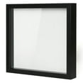thumbnail image 1 of Muzilife 12x12 inch Shadow Box Picture Frame with Linen Board Deep Wood Glass Display Case, Black, 1 of 9