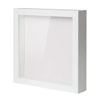 30x32 Shadow Box Frame White | 2 Inches Deep Real Wood Contemporary