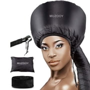 MuzooyBeauty Hood Hair Dryer Attachment Set, Hair Drying Cap Hand Held Dryer Including Soft Adjustable Hooded Bonnet Head Band for Drying Styling Curling Deep Conditioning