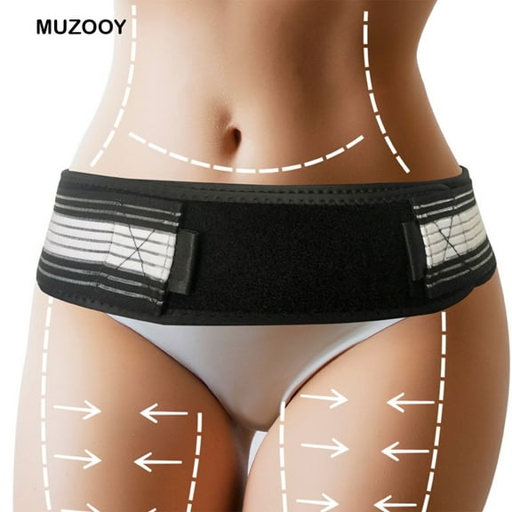 MuzooyBeauty Sacroiliac SI Joint Belt, Sacroiliac Joint Belt for Men and Women I Hip Support Brace, Adjustable Pelvis Compression Support Band & Trochanter Stabilization Brace