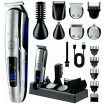 Muzpu Beard Trimmer for Men,All-in-One Trimmer Kit - IPX7 Waterproof,LED Display, Wet/Dry Shower-Safe,Hair Clipper for Men,Grooming Kit for Nose Body Face & Mustache
