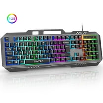 Muzpu Gaming Keyboard,Mechanical Keyboard,Wired Keyboard,IP57 Waterproof,Ultra Sensitive & Quiet Response,RGB Gaming Backlit Keyboard for PC/Mac Gamers,Black