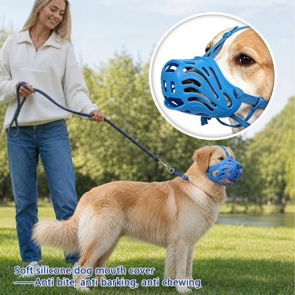 Muzzle for Small Dog with Soft Silicone and Adjustable Straps,Small Dog Muzzle for Barking with Breathable Design,Comfortable Dog Mouth Cover for Puppy and Small Breed,1 Pack