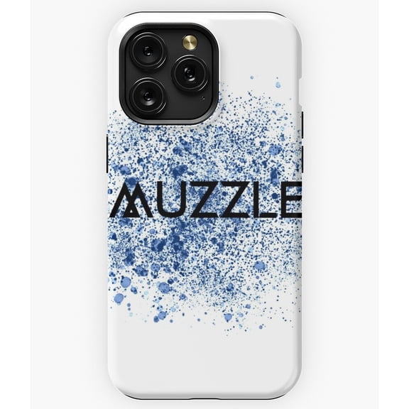 Muzzle on Blue Splatter Dog Safety Graphic Art A11351&nbsp;Phone Case for iPhone 11 to 17 Pro Max