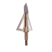 Muzzy 3-Blade Fixed Broadhead, 100 Grain, 0.020" Stainless Steel Blades, Anodized Aluminum Ferrules, 225-3W