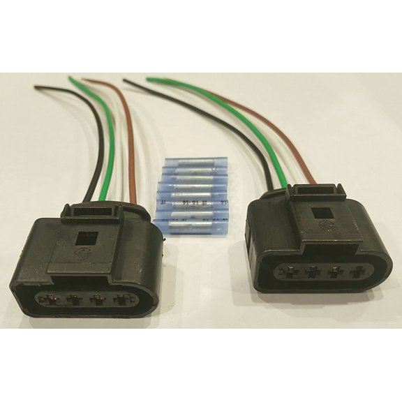 Muzzys (SET OF TWO) Ignition Coil Connector Modular Repair Kit Harness Plug Wiring with Free Splices, Replaces OEM Part Number 1j0973724 648245-1