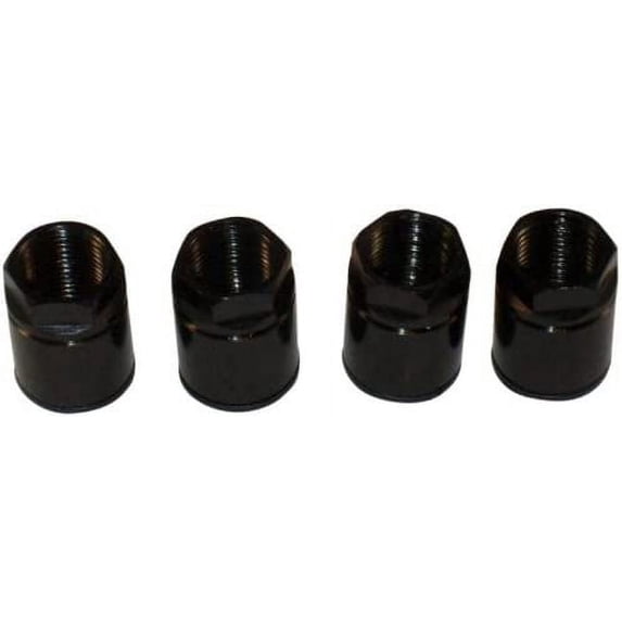 Muzzys Set of 4 Nuts- Universal Black TPMS Sensor Air Valve Stem Mounting Nut Tire Pressure Monitoring System for Black Wheels and Rims