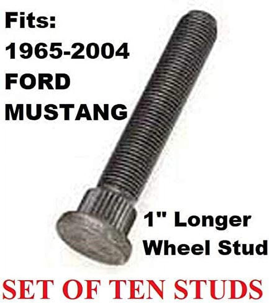Muzzys (Set of Ten Studs) 1" Longer Than Stock Wheel Stud Bolt for 1965