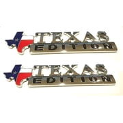 Muzzys Set of Two Texas Flag Edition Emblems Fender Tailgate Door Badge Stick On Universal