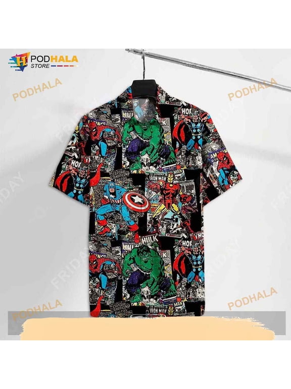 Mv Mv Superheroes Comic Funny Hawaiian Shirt