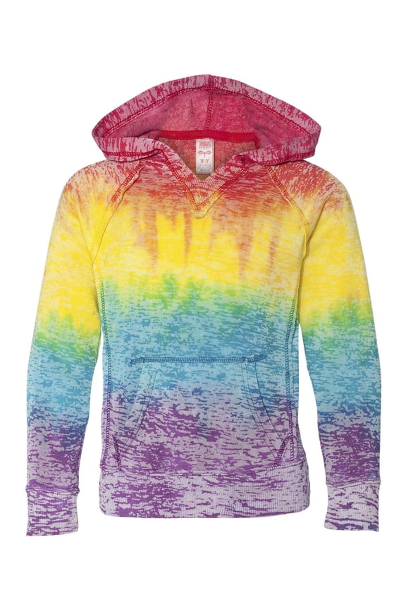 Girls Courtney Burnout V-Notch Hooded Sweatshirt