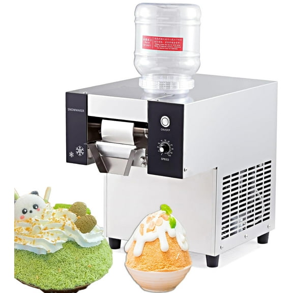 Mvckyi 176LBS/24H Snowflake Ice Machine, Korean Shaved Ice Machine, Commercial Ice Shaver Machine, Electric Snow Cone Machine Snow Ice Machine Maker, Stainless Steel for Bar Ice Cream Shop
