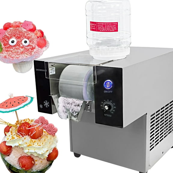Mvckyi 80kg/24H Snowflake Ice Machine Commercial Ice Shaver Machine, Korean Shaved Ice Machine, Electric Snow Cone Machine Snow Ice Machine Maker, Stainless Steel for Bar, Ice Cream Shop