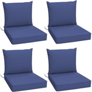 Mvpipi Outdoor Seat Cushion Set, 4 Pack, 24 x 24 inch, Fits Patio Furniture,Navy Blue