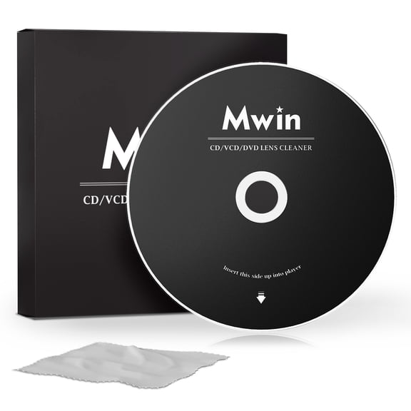 Mwin CD Laser Lens Cleaner Disc Safe & Effective for CD DVD Players, Car & Home Player Lens Cleaning Set