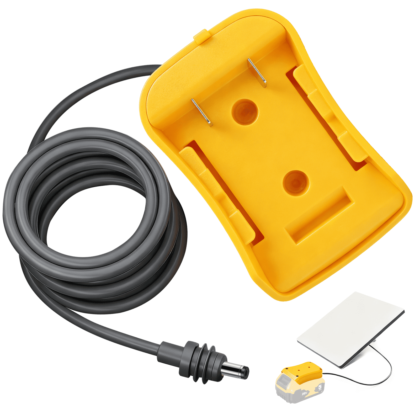 Mwin Starlink Mini Battery Adapter - Starlink Mini Accessories Compatible with De.Walt 20V Battery, 3.2FT Power Supply Cable Charger Adapter to DC Power Cord Plug