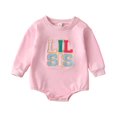 thumbnail image 1 of Mwjwdo 3-18M Baby Girl One Piece Romper Infant Girl Long Sleeve Bodysuit Holidays Tops Sister Matching Outfits Suitable for Autumn and Winter, 1 of 7