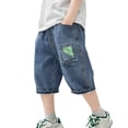 thumbnail image 1 of Mwjwdo Big Boys Classic Solid Denim Bermuda Shorts, Regular Fit 5 Pocket Casual Jean Shorts, All Season Daily Outdoor Pants for Kids 5-15Y Light Blue 9 Years, 1 of 7