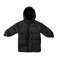 thumbnail image 1 of Mwjwdo Boys Girls Winter Jacket Fleece Lined Thicken Padded Down Coat Cotton Windproof Warm Hooded Puffer Coats Black 7 Years, 1 of 2