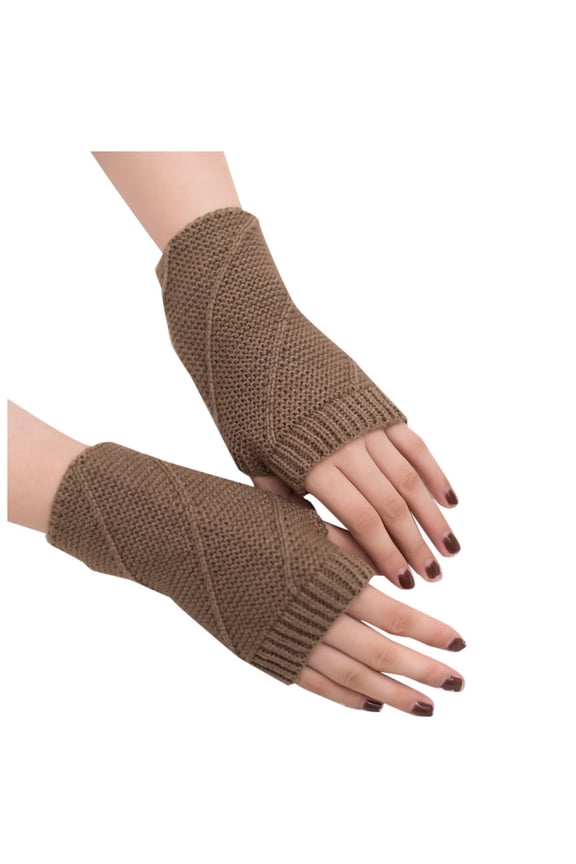 Diamond Cable-Knit Fingerless Wrist Cuffs Stretchy Rib Edge For Studio Shooting Sessions Yellow