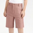 thumbnail image 1 of Mwjwdo Girls Bermuda Shorts Trendy 2025 Casual Summer High Waisted Chino Shorts Solid Straight Leg Hiking Vacation Outfits Rose Gold 11-12 Years, 1 of 9