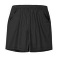 thumbnail image 1 of Mwjwdo Kids Quick Dry Workout Athletic Shorts Girls Boys Summer Lightweight Elastic Waist Casual Bermuda Shorts with Pockets Black 16 Years, 1 of 8