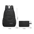 thumbnail image 1 of Mwjwdo Lightweight Foldable Nylon Casual Backpack, Multi-Pocket Water Resistant Daypack for Outdoor Sports Travel School Daily Carry Black, 1 of 9