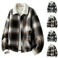 thumbnail image 1 of Mwjwdo Men Flannel Shirt Jacket Ultra Soft Fleece Lined Plaid Jackets Coat Full Zipper Heavyweight Winter Coat with Pockets Coffee XXL, 1 of 7