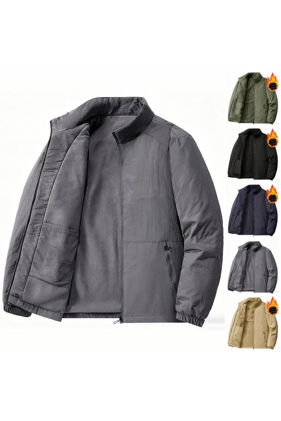 Men's Fleece-Lined Softshell Jacket, Waterproof & Windproof Outdoor Hiking Jacket Rain Snow Skiing Thermal Coat Black M