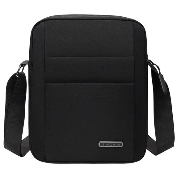 Mwjwdo Men's Lightweight Oxford Fabric Crossbody Bag, Durable Small Shoulder Daypack for Daily Work & Outdoor Activities Black