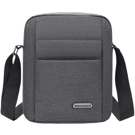 Mwjwdo Men's Lightweight Oxford Fabric Crossbody Bag, Durable Small Shoulder Daypack for Daily Work & Outdoor Activities Gray