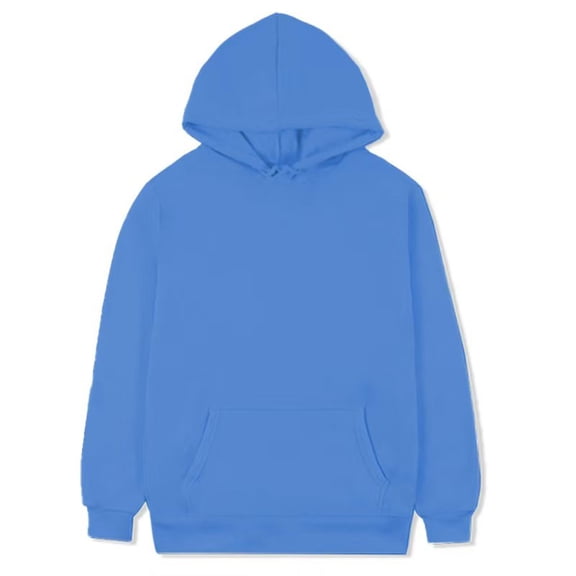 Mwjwdo Mens Oversized Hoodie Solid Streetwear Loose Hooded Sweatshirt Solid Pullover with Kangaroo Pocket Blue XXXL