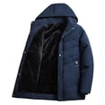 thumbnail image 1 of Mwjwdo Mens Puffer Jacket Fleece Lined Down Coat Hooded Quilted Jacket Plus Size Padded Coat Warm Insulated Jacket Winter Coat Blue XXXL, 1 of 4