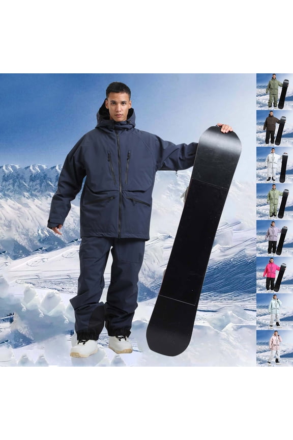 Mens Snowboard Jacket Women Ski Jackets Waterproof Insulated Snow Coat Winter Hooded Mountain Coats Gray S