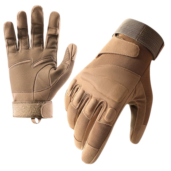 Mwjwdo Outdoor Work Gloves Hook-Loop Wrist Non-Slip Grip Palm Light Protective For Field Labor Yellow