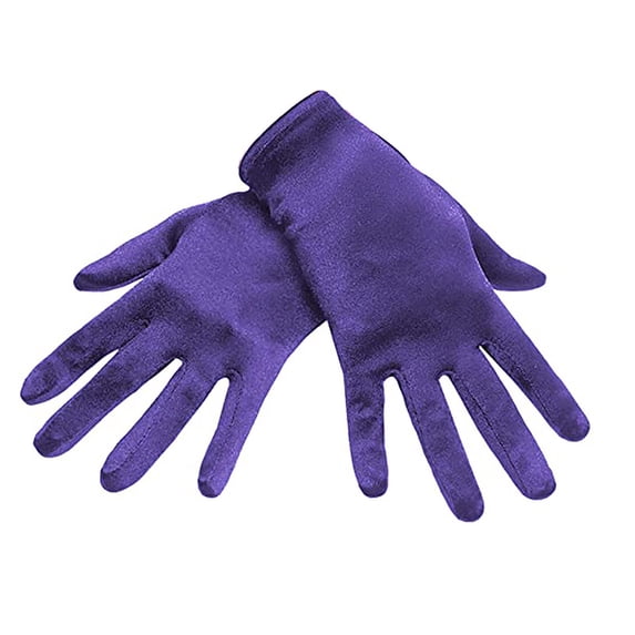 Mwjwdo Smooth Velvet Short Formal Gloves Tailored Soft Fit Elegant Fabric For Formal Dinners Purple