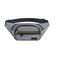thumbnail image 1 of Mwjwdo Striped Zipper Oxford Casual Fanny Pack, Adjustable Strap Crossbody Waist Bag for Men Sports Daily Errands Gray, 1 of 6
