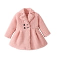 thumbnail image 1 of Mwjwdo Toddler Baby Girl Fall Winter Clothes Sherpa Trench Coat Fleece Princess Dress Coat Jacket Kids Overcoat Pink 5 Years, 1 of 7