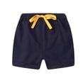 thumbnail image 1 of Mwjwdo Toddler Kids Solid Drawstring Casual Shorts, Elastic Waist Lightweight Breathable Lounge Shorts, Unisex Summer Play Pants for Boys Girls 1-8Y Navy 2 Years, 1 of 6