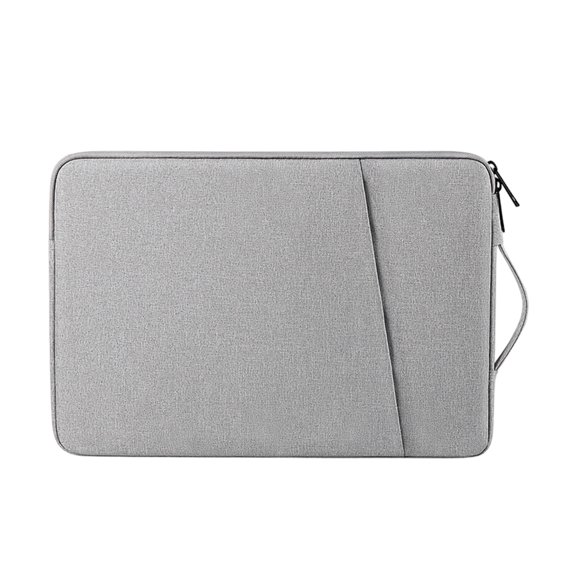Mwjwdo Unisex 15.4 Inch Shockproof Laptop Sleeve Bag, Anti-Drop Water Resistant Notebook Protective Handbag for Daily Work Gray